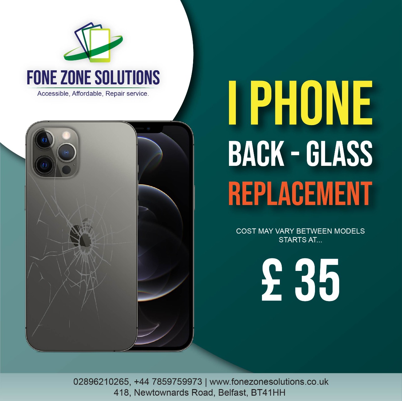 iPhone Back Glass Replacement By Fone Zone Solution