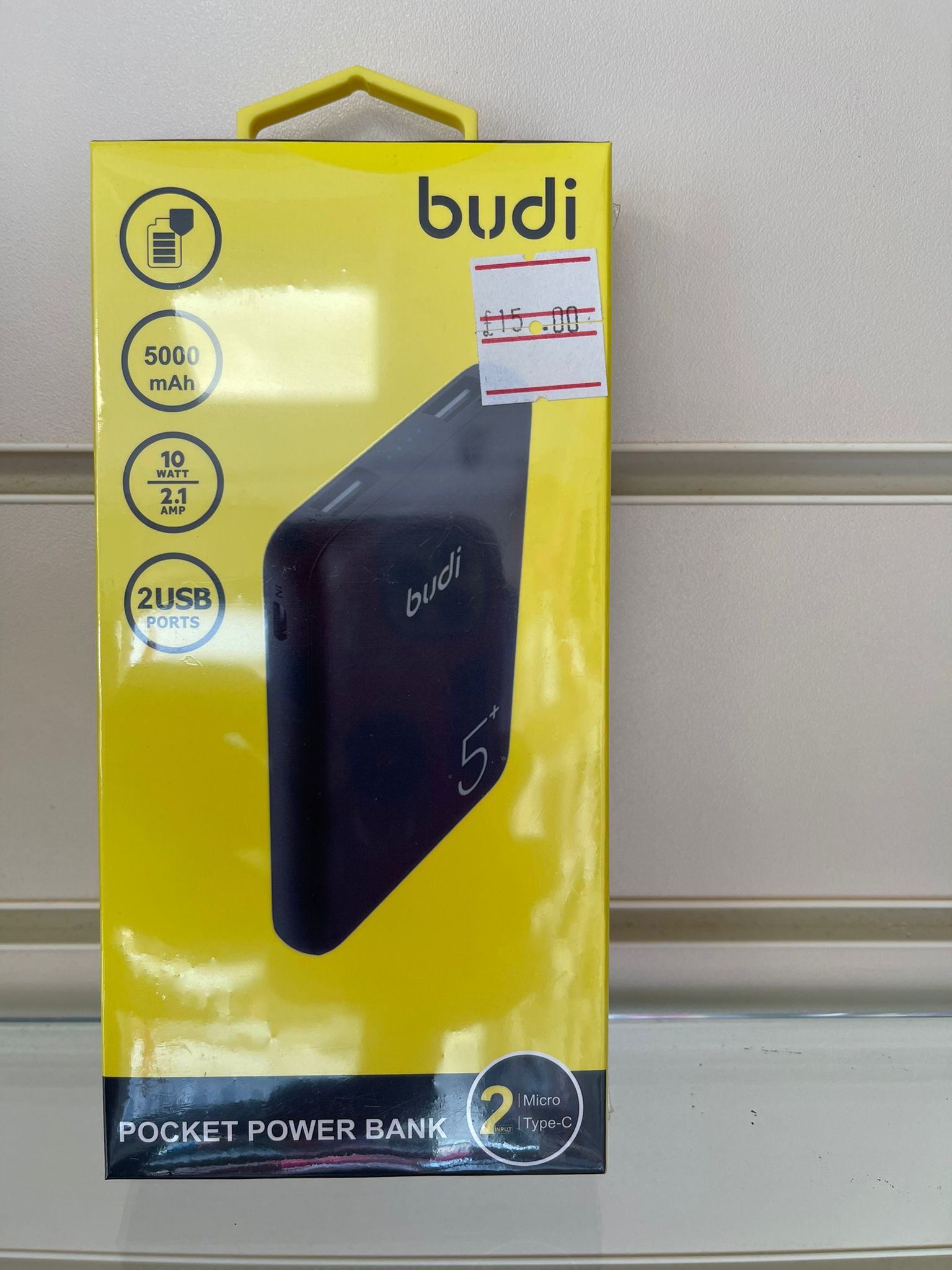 Budi Pocket Powerbank 5000mah Fast Charge