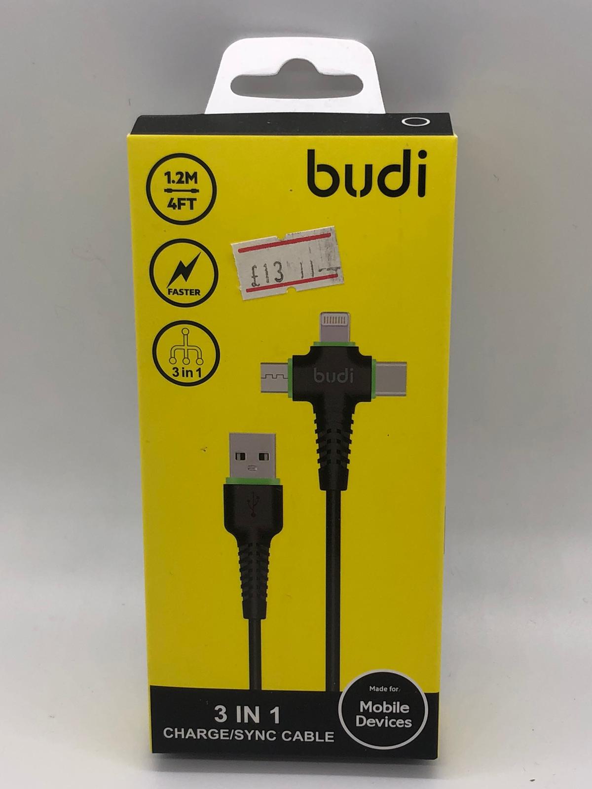 Budi 3 In 1 Universal Cable/sync