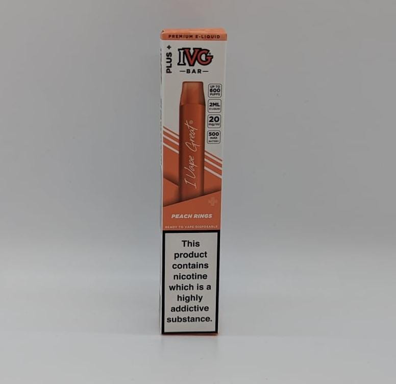 Ivg Bar Disposable Vape Plus Peach Rings  20mg/ml