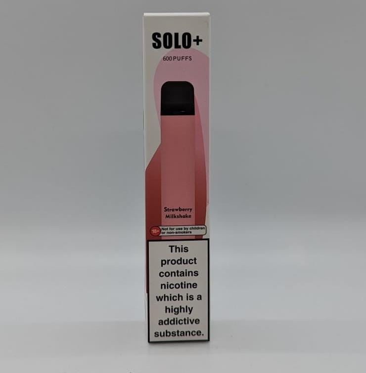 Solo+  600 Puffs  Strawberry Milkshake