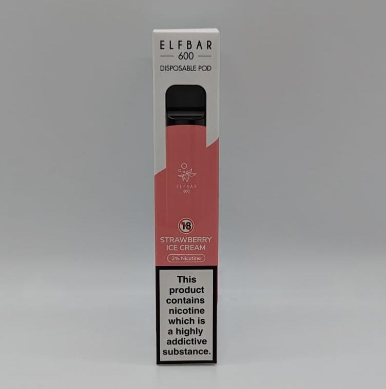 Elfbar  600  Disposable Pod Strawberry Ice Cream