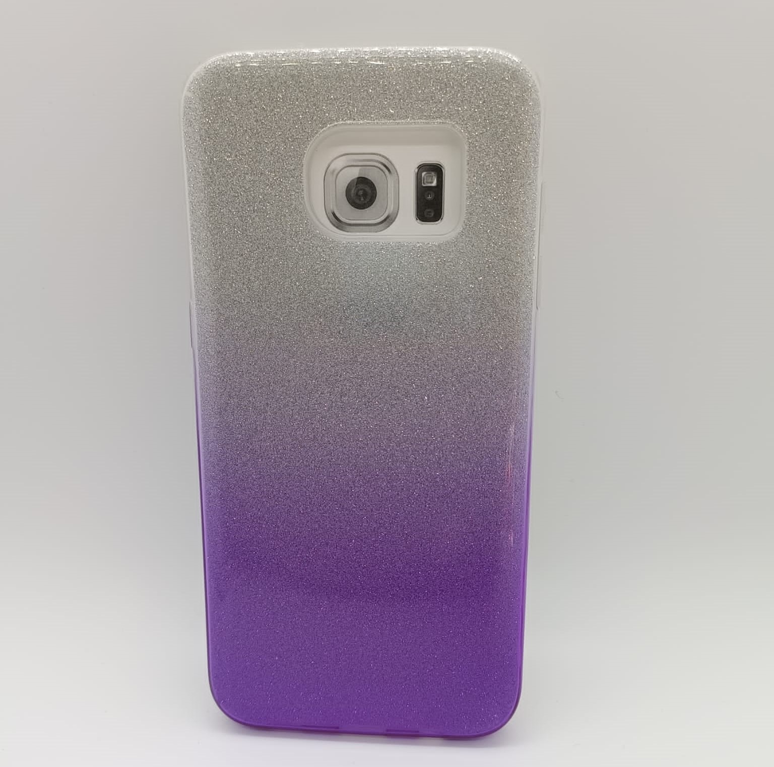 Samsung S7 Edge Silver & Purple Case
