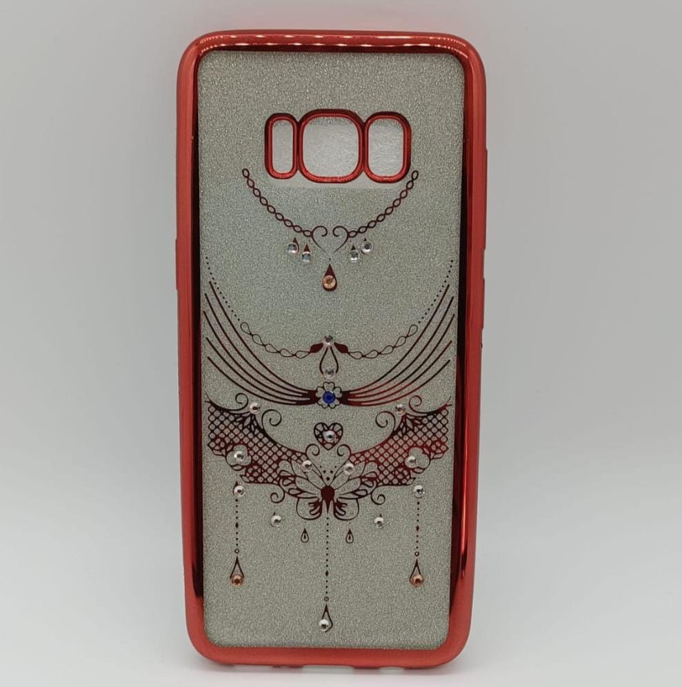 Samsung Galaxy S8  Red & Silver Case