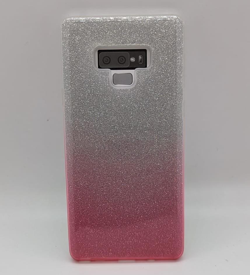 Samsung Note 9 Silver & Pink Case